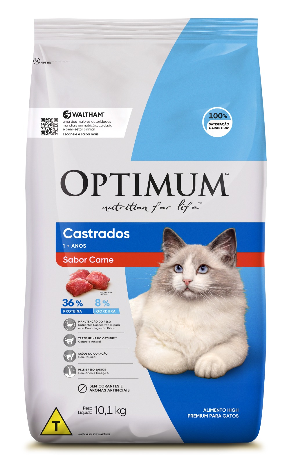 OPTIMUM CAT ADULTO CASTRADO CARNE 1KG