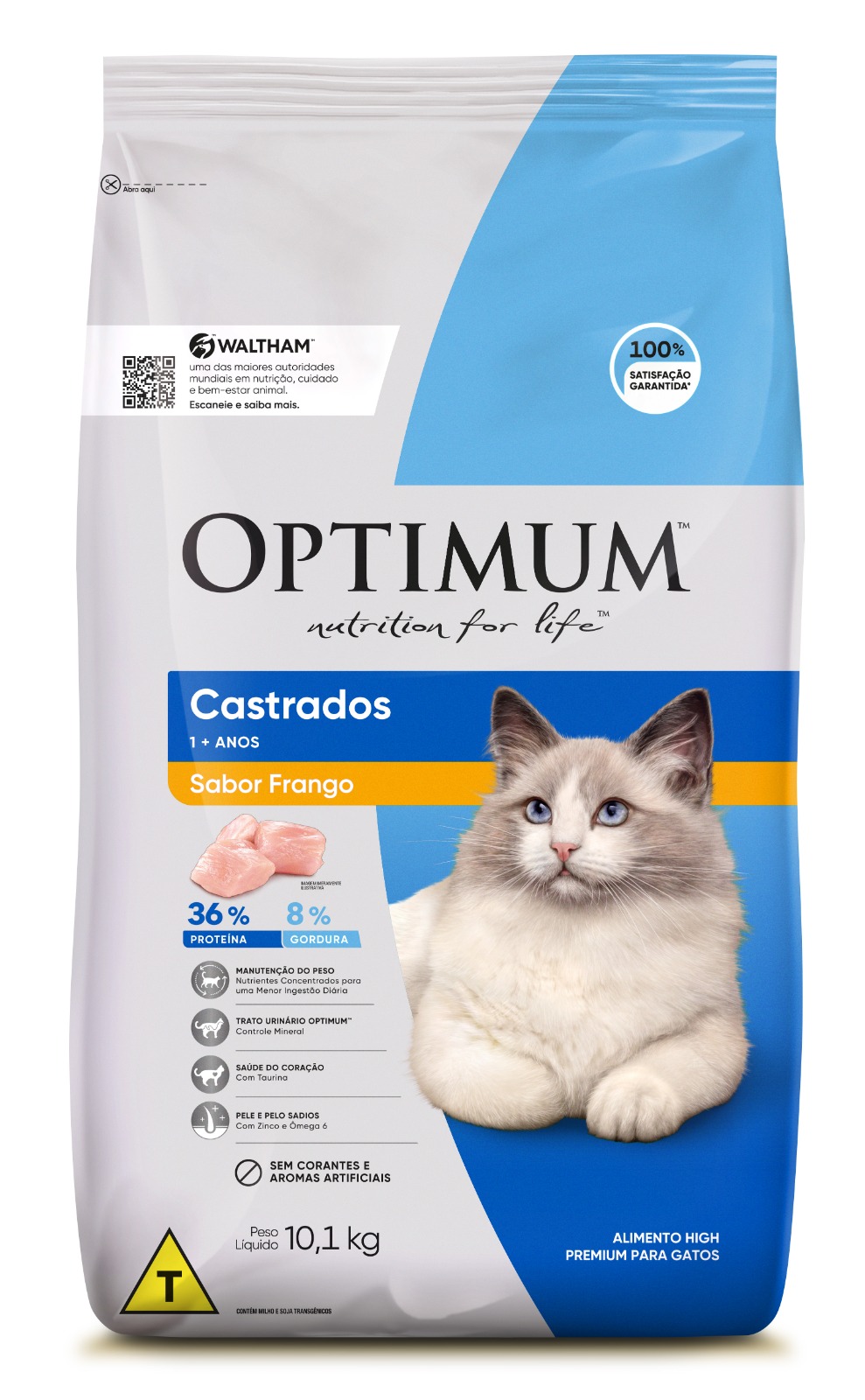 OPTIMUM CAT ADULTO CASTRADO FRANGO 10,1KG