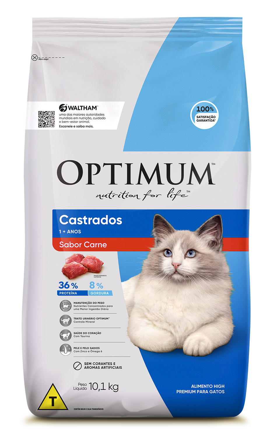 OPTIMUM CAT ADULTO CASTRADO CARNE 10,1KG