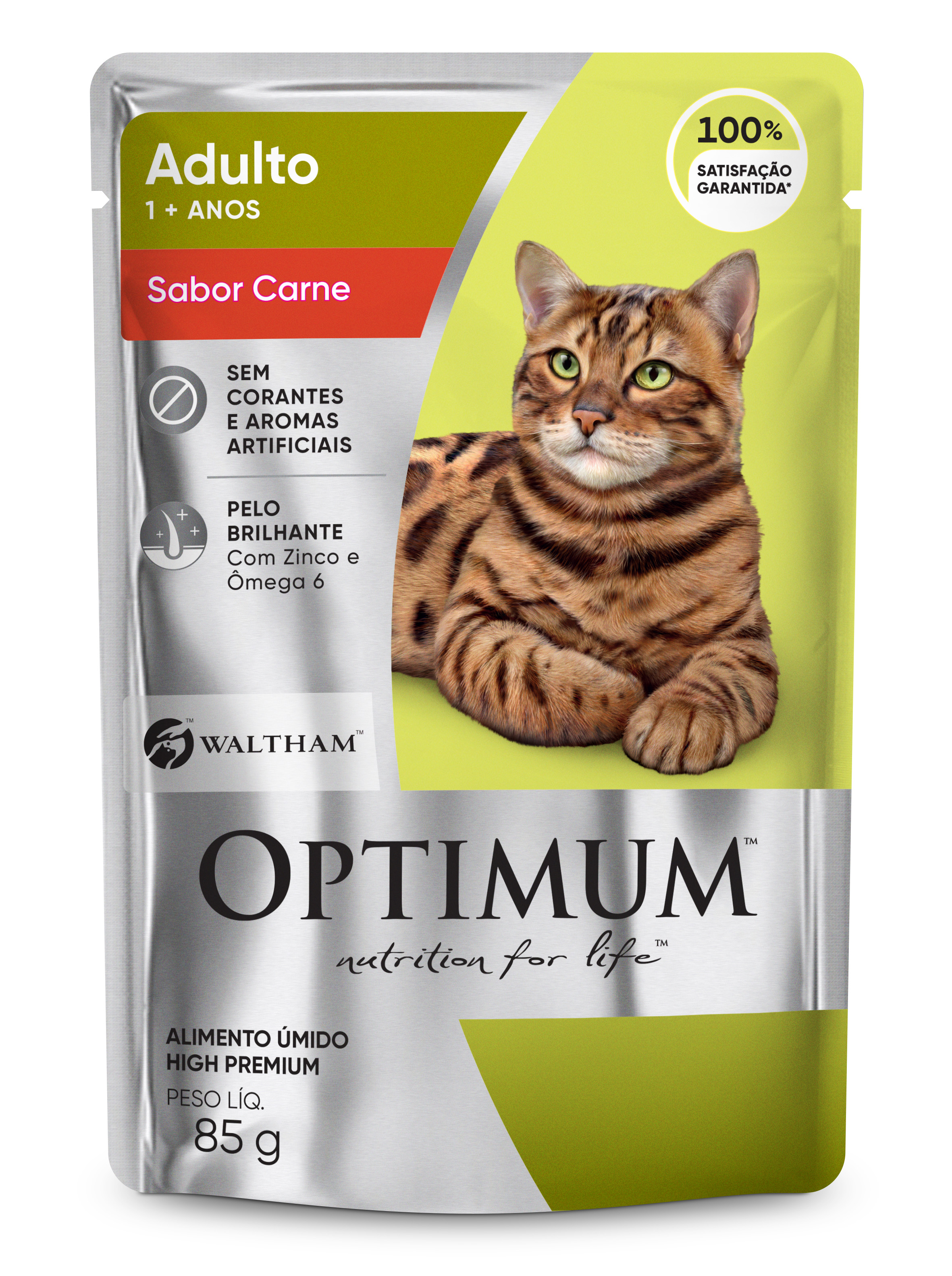 OPTIMUM CAT SACHÊ ADULTO CARNE 85G