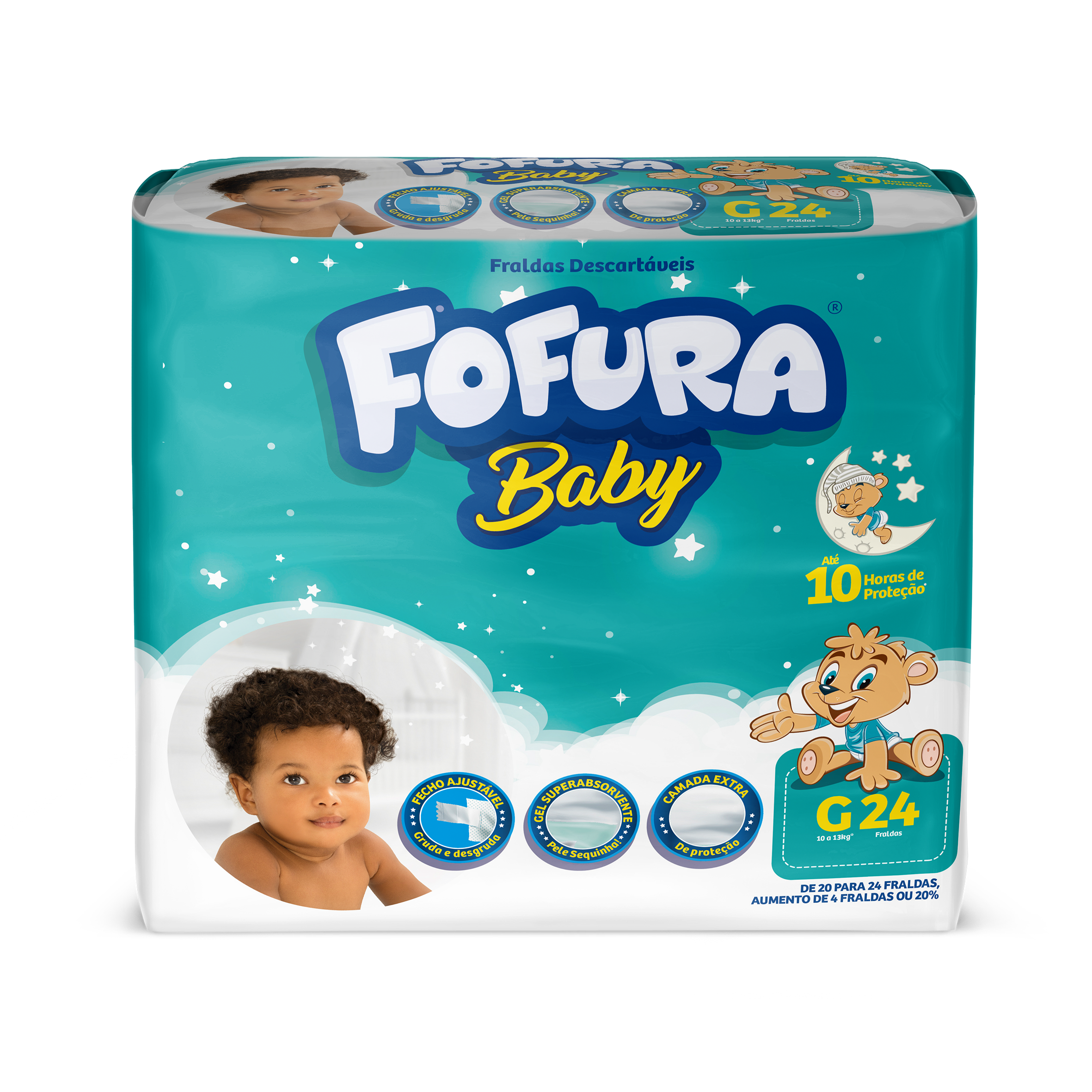 *FRALDA DESC.FOFURA BABY PRATICO G C/24