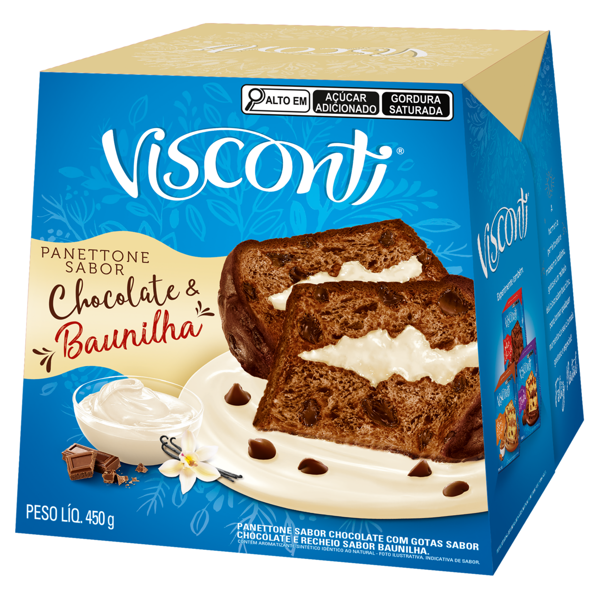 PANETTONE VISCONTI CHOCO E BAUNILHA 450G