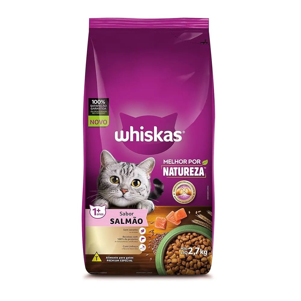 WHISKAS ADULTO SALMÃO MELHOR POR NATUREZA 2,7KG