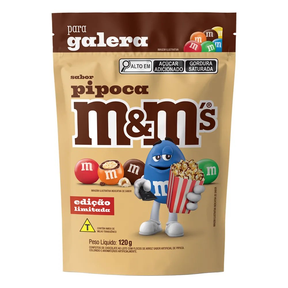 CHOCOLATE M&Ms PIPOCA POUCH 120G