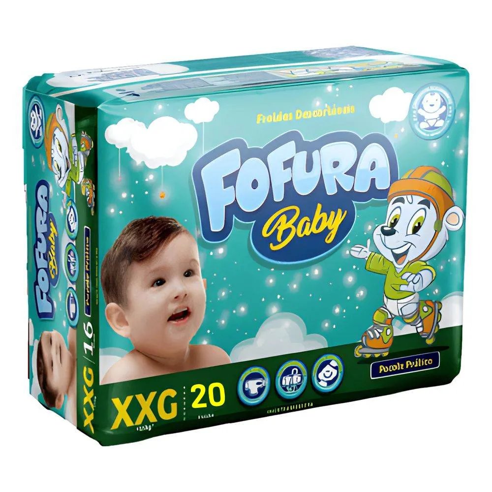 *FRALDA DESC.FOFURA BABY PRATICO XXG C/2