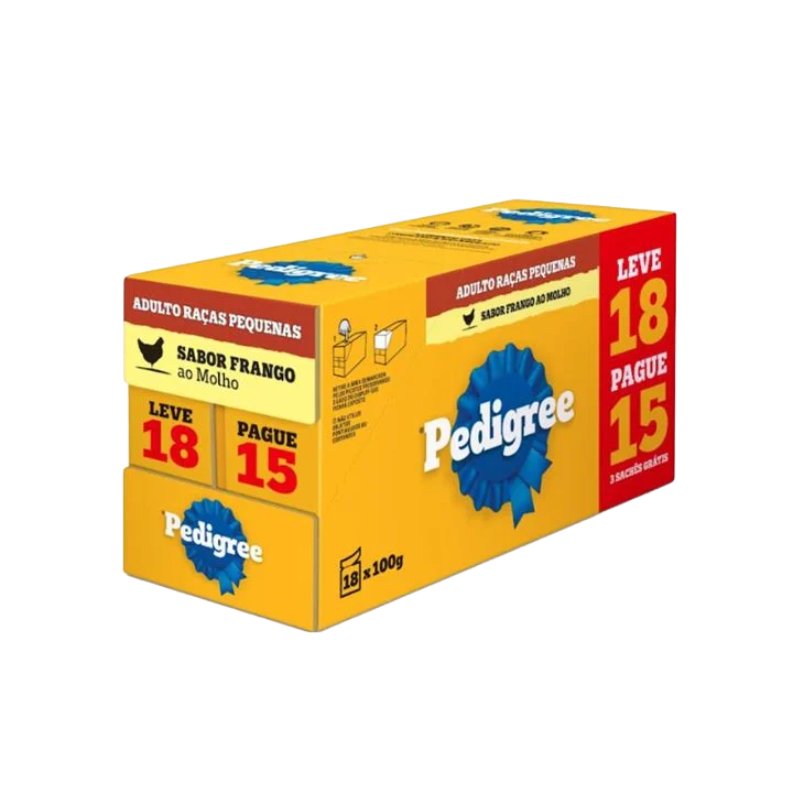 PEDIGREE SACHÊ ADULTO RAÇAS PEQUENAS FRANGO LV18 PG15 100G