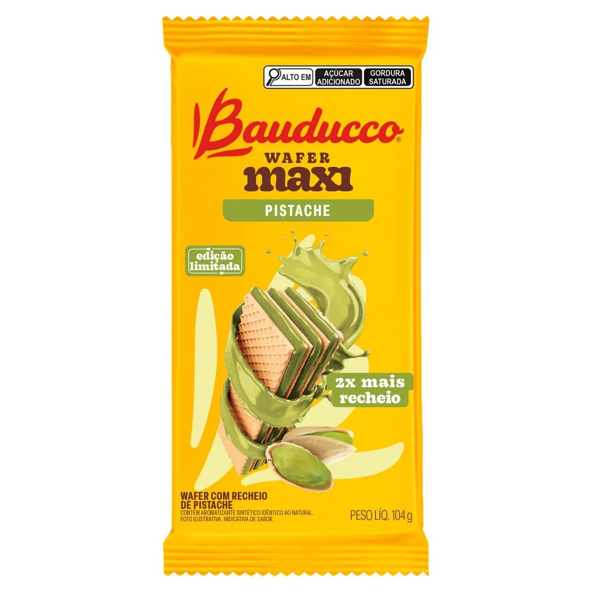 WAFER BAUDUCCO MAXI PISTACHE 104G