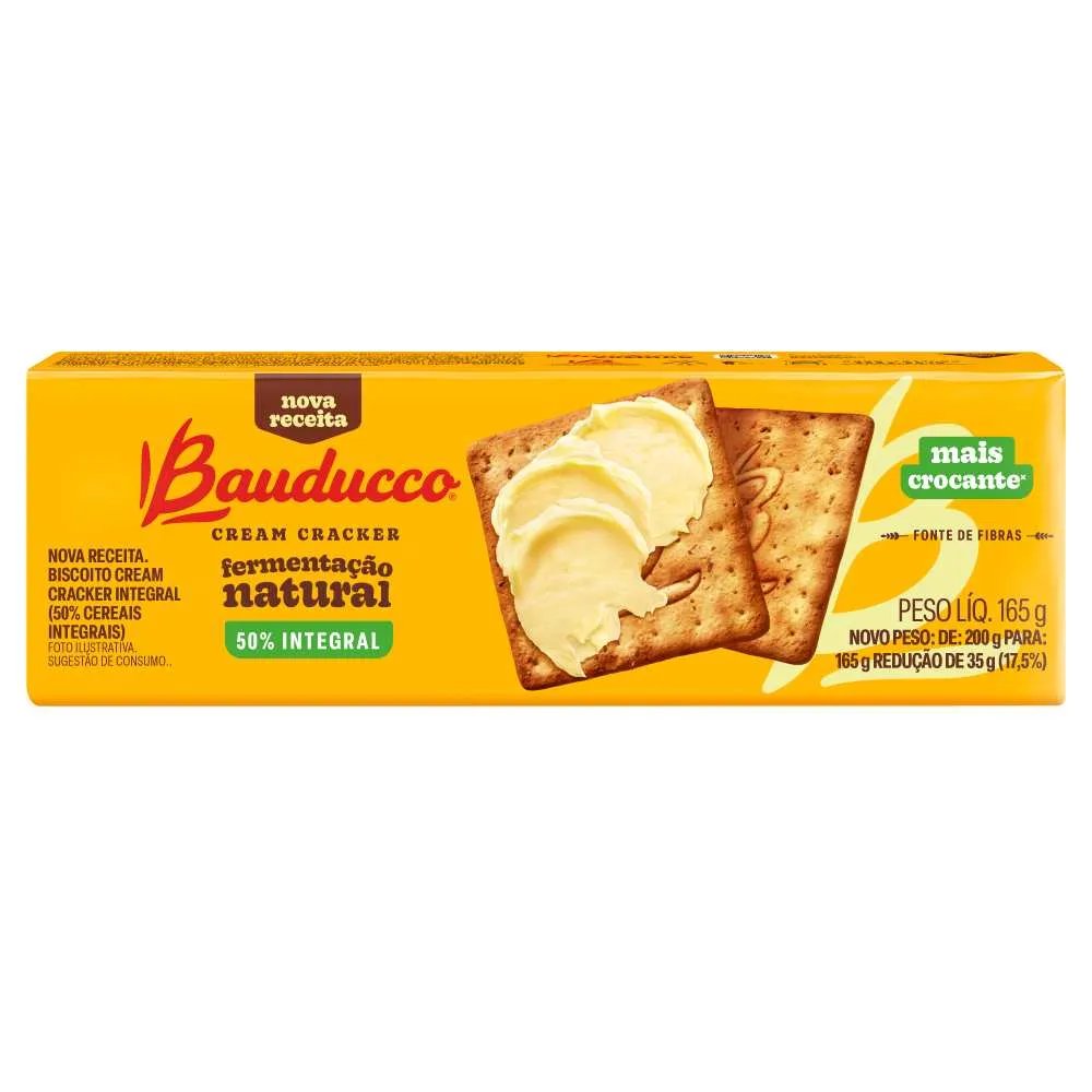 CREAM CRACKER BAUDUCCO INTEGRAL 165G