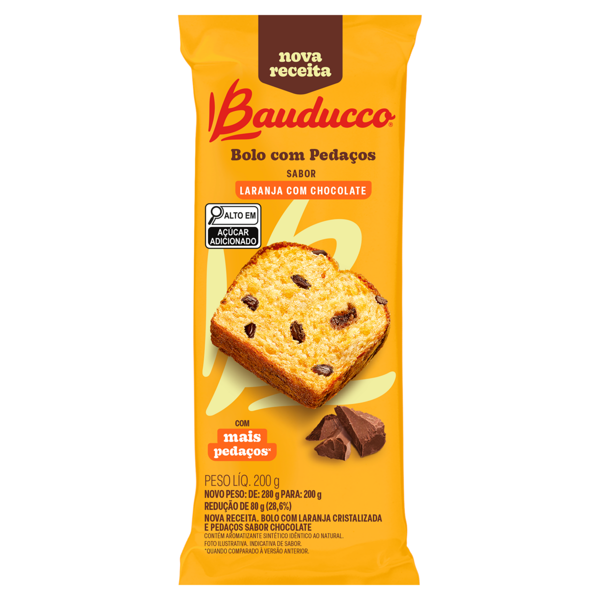BOLO BAUDUCCO LARANJA COM CHOCOLATE 200G