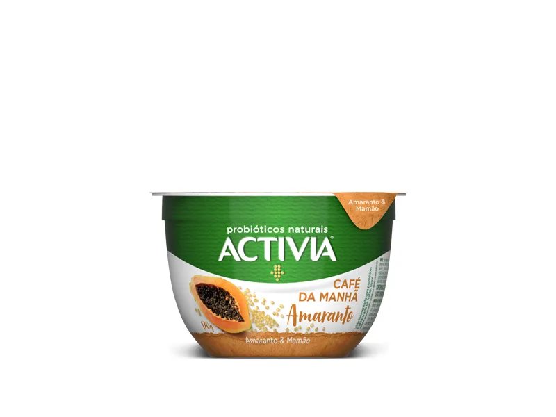 ACTIVIA CAFÉ DA MANHÃ AMARANTO E MORANGO 170GR