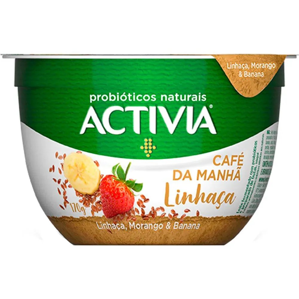 ACTIVIA CAFÉ DA MANHÃ LINHAÇA E MORANGO 170GR