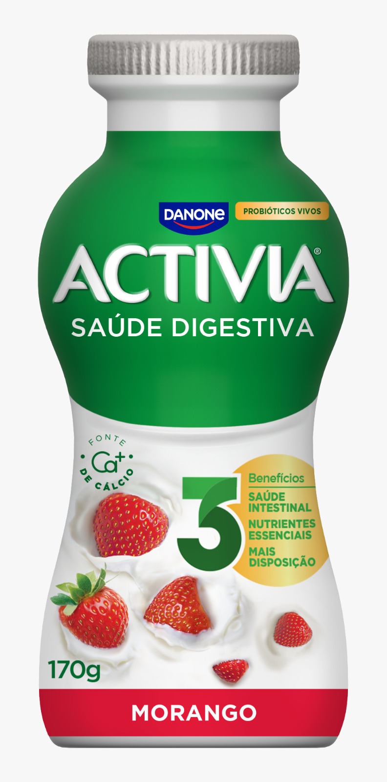 ACTIVIA LÍQUIDO LEITE FERMENTADO MORANGO 170GR
