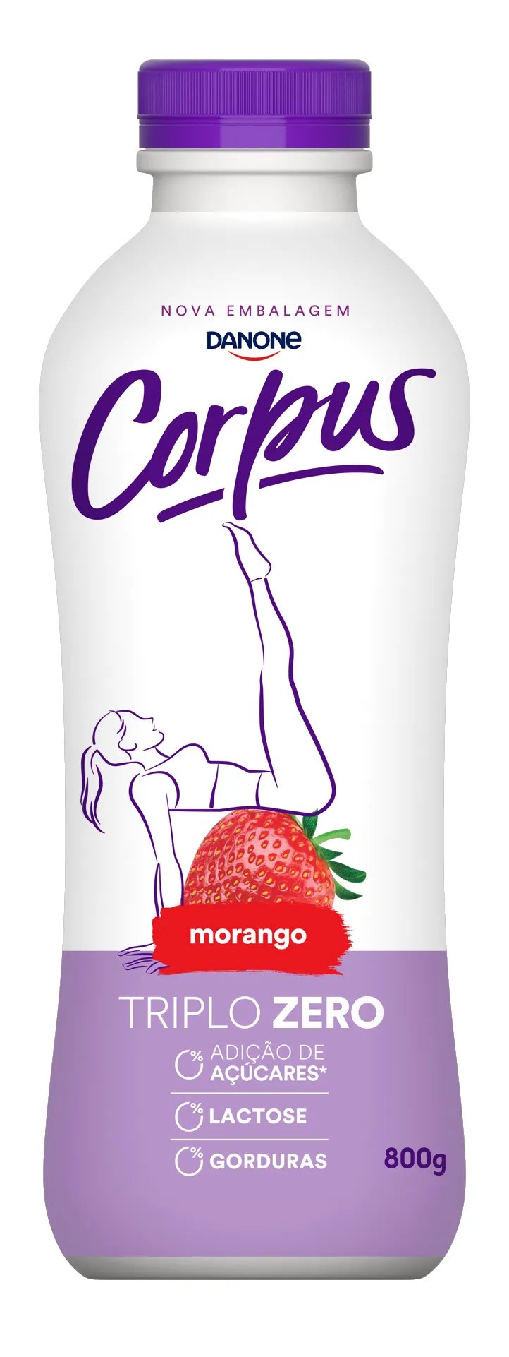 IOGURTE LÍQUIDO CORPUS MORANGO 800GR