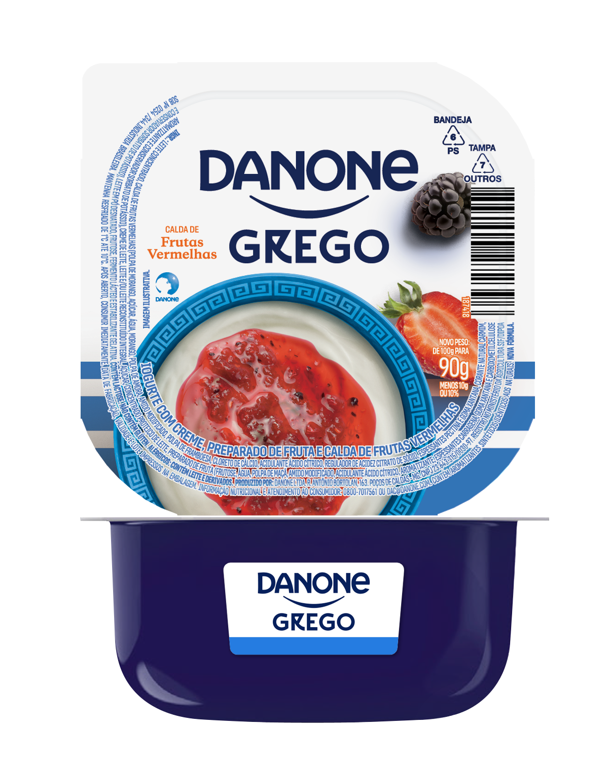 DANONE GREGO FRUTAS VERMELHAS 90G