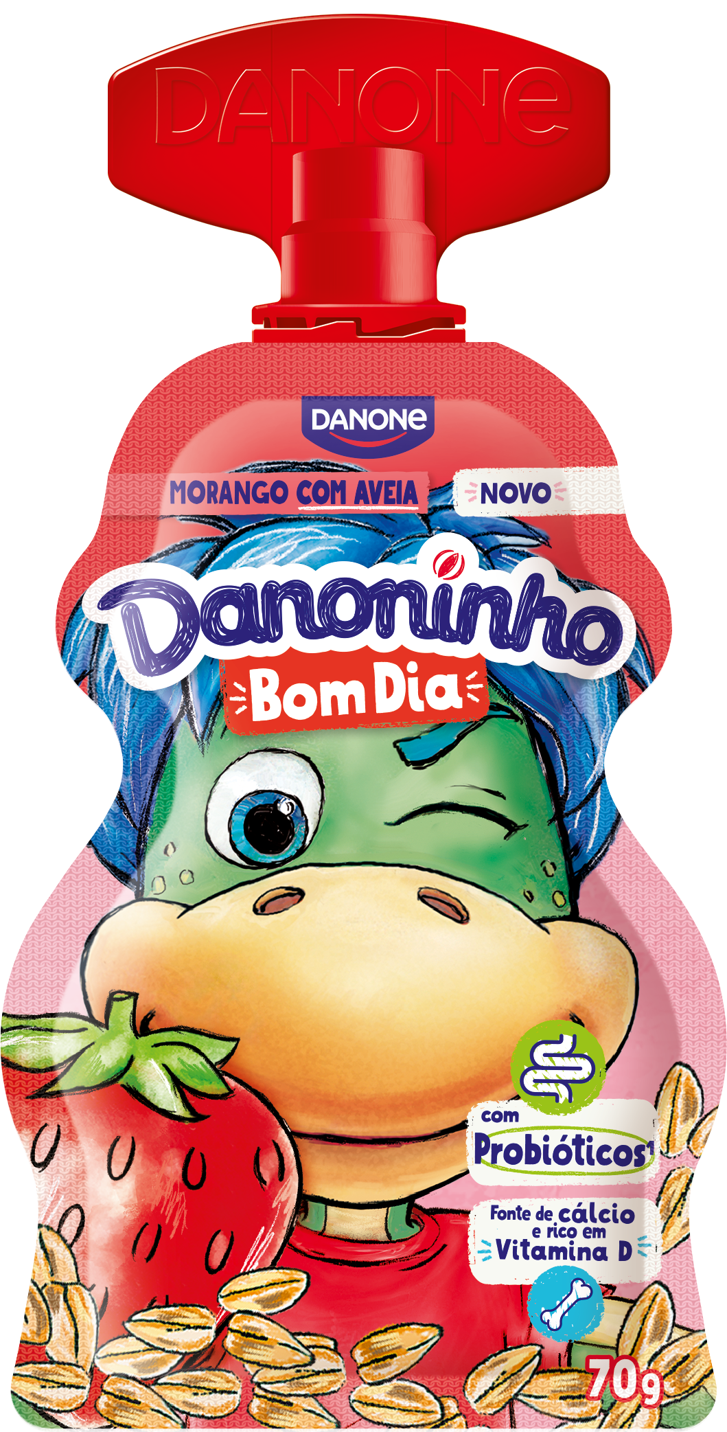 DANONINHO BOM DIA MORANGO COM AVEIA 70G