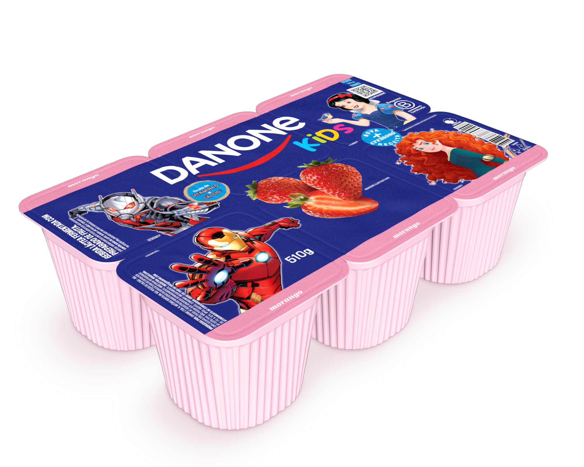 DANONE KIDS MORANGO 510G