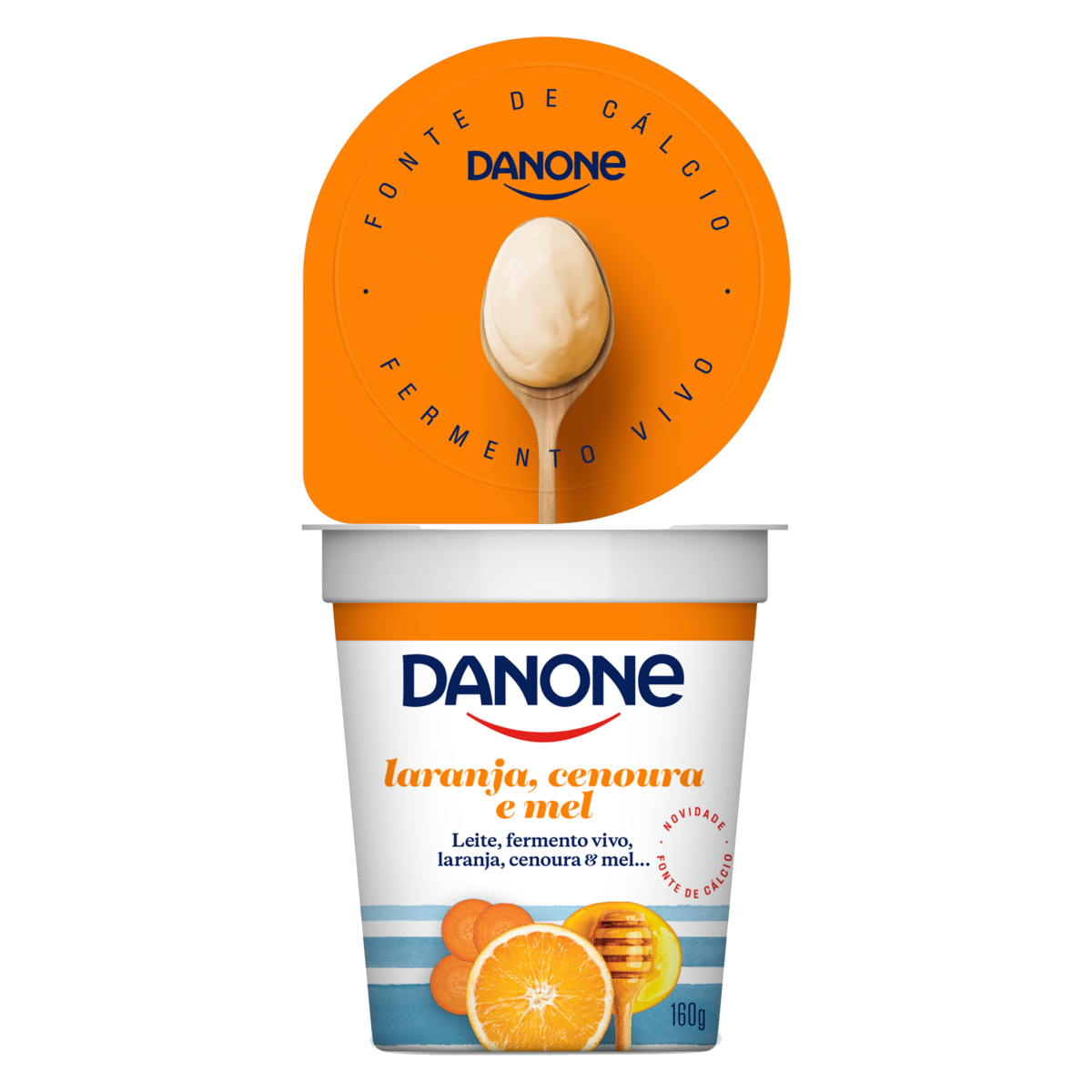 DANONE NATURAL LARANJA CENOURA E MEL 160G