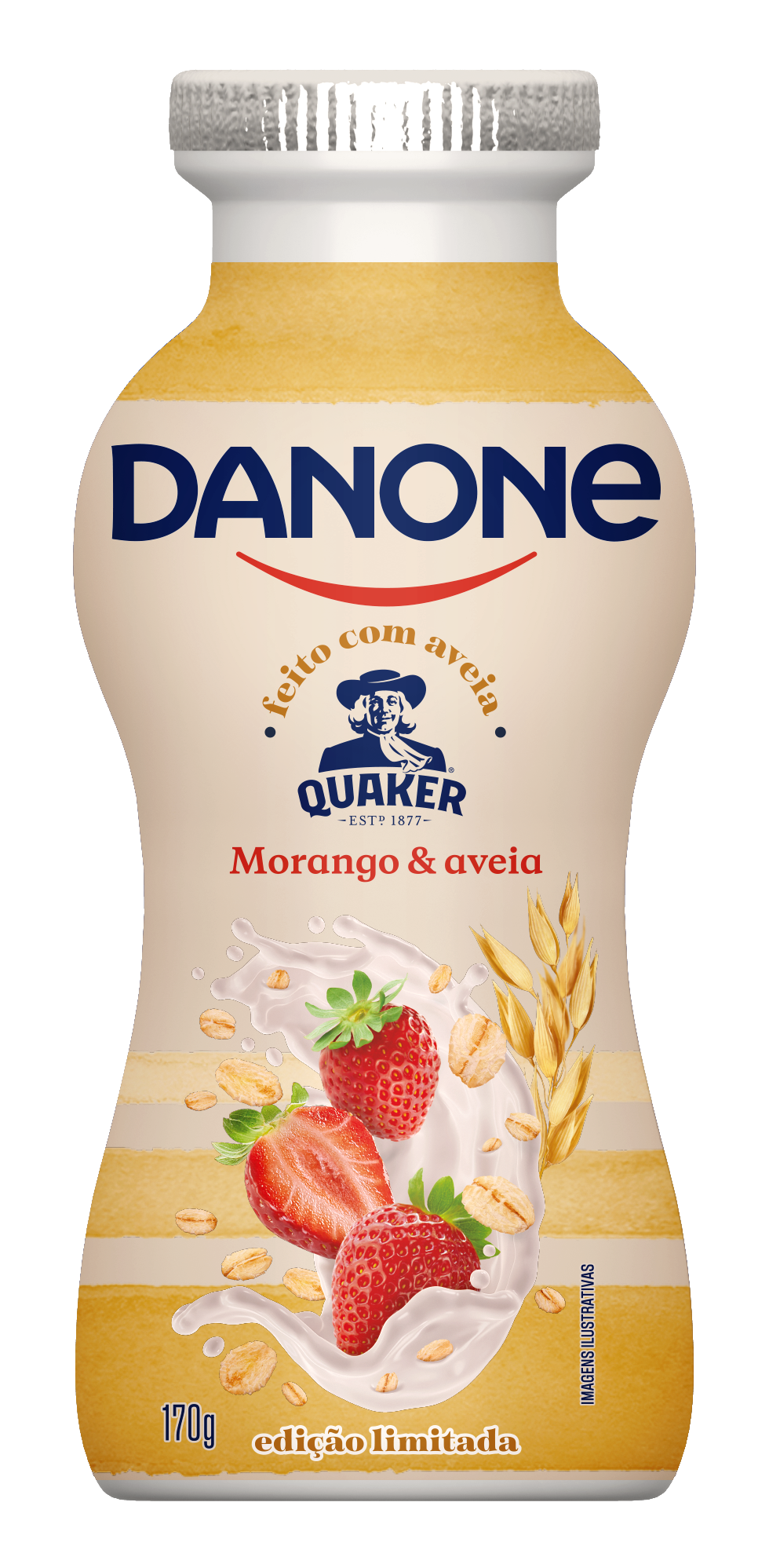 DANONE LÍQUIDO MORANGO COM AVEIA 170G