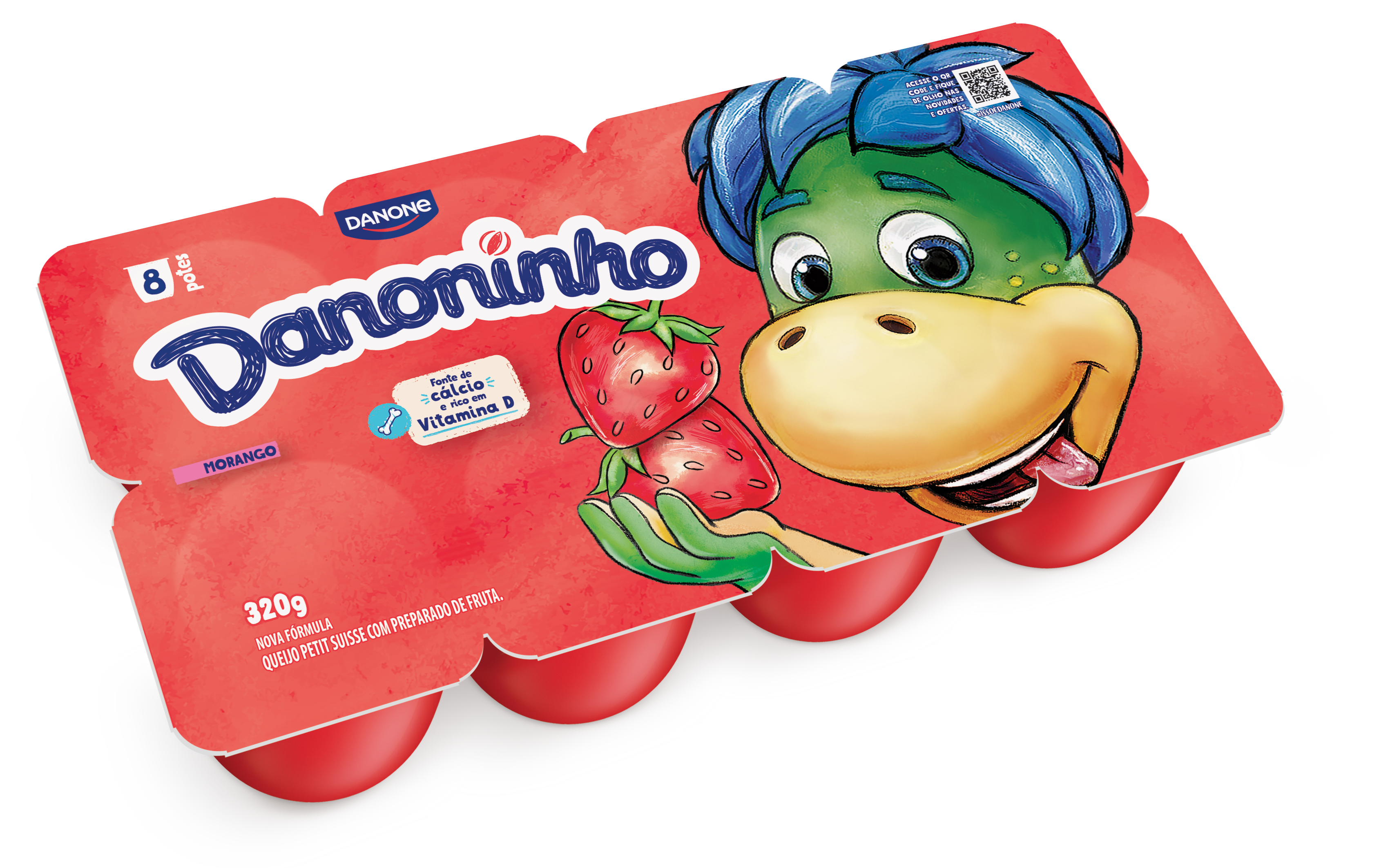 DANONINHO MORANGO QUEIJO PETIT SUISSE 320G