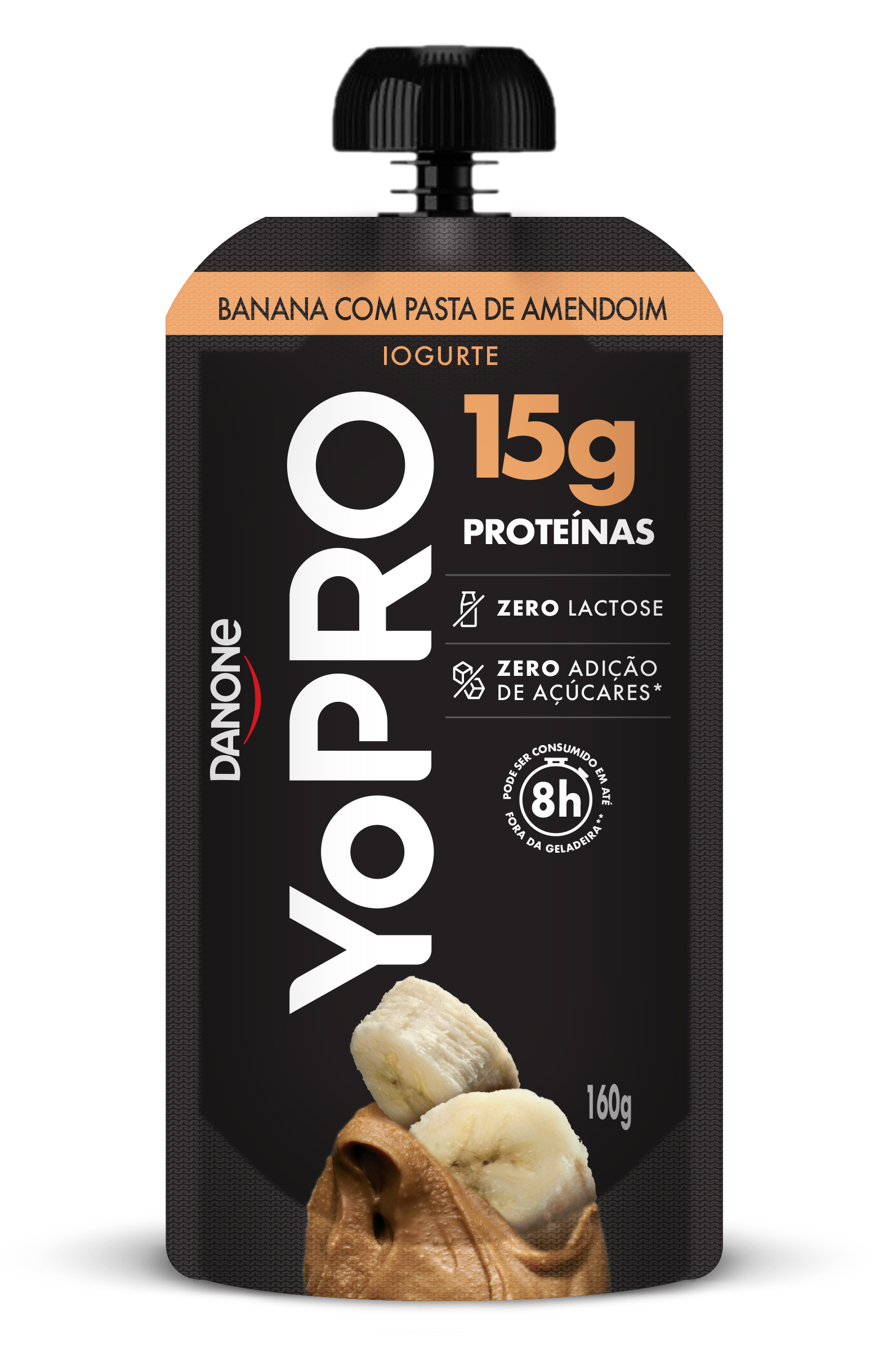 YOPRO 15G DE PROTEÍNAS BANANA COM PASTA DE AMENDOIM POUCH 160G