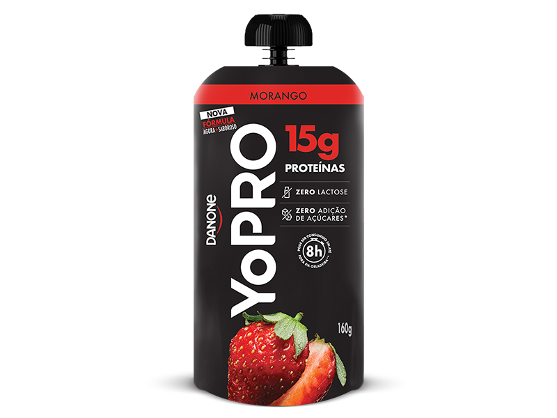YOPRO 15G DE PROTEÍNAS MORANGO POUCH 160G
