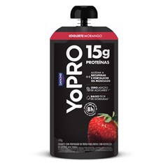 YOPRO 15G DE PROTEÍNAS MORANGO POUCH 160G