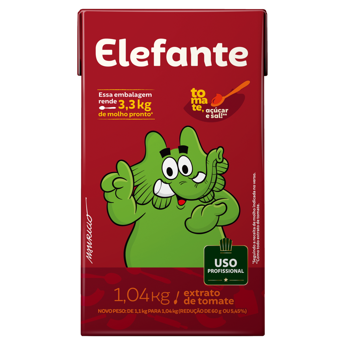 EXTRATO DE TOMATE ELEFANTE TP 1,04KG