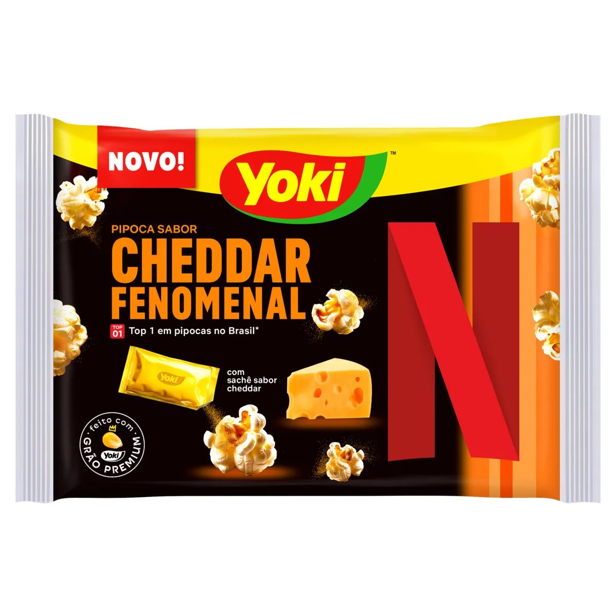 PIPOCA DE MICROONDAS YOKI COM SAL CHEDDAR 95G