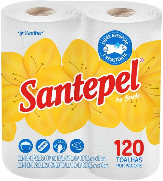 TOALHA SANTEPEL BRANCA MULTIUSO FOLHA DUPLA 1X2 120 FLS