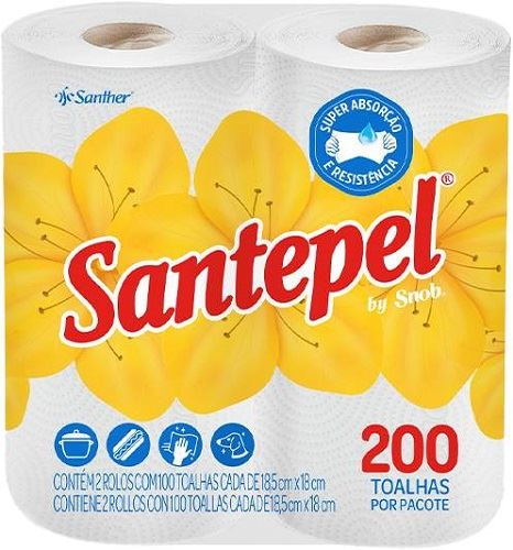 TOALHA SANTEPEL BRANCA MULTIUSO FOLHA DUPLA 1X2 200 FLS