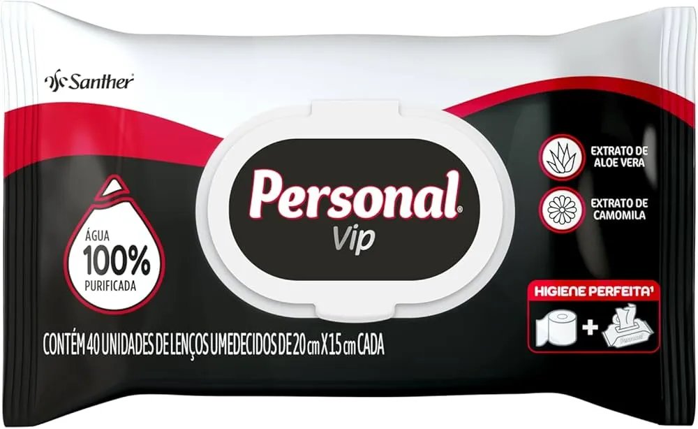 LENÇO UMEDECIDO PERSONAL VIP 40 UND