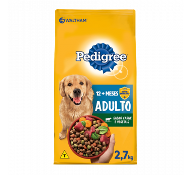 PEDIGREE DRY ADULTOS CARNE E VEGETAIS 2,7KG