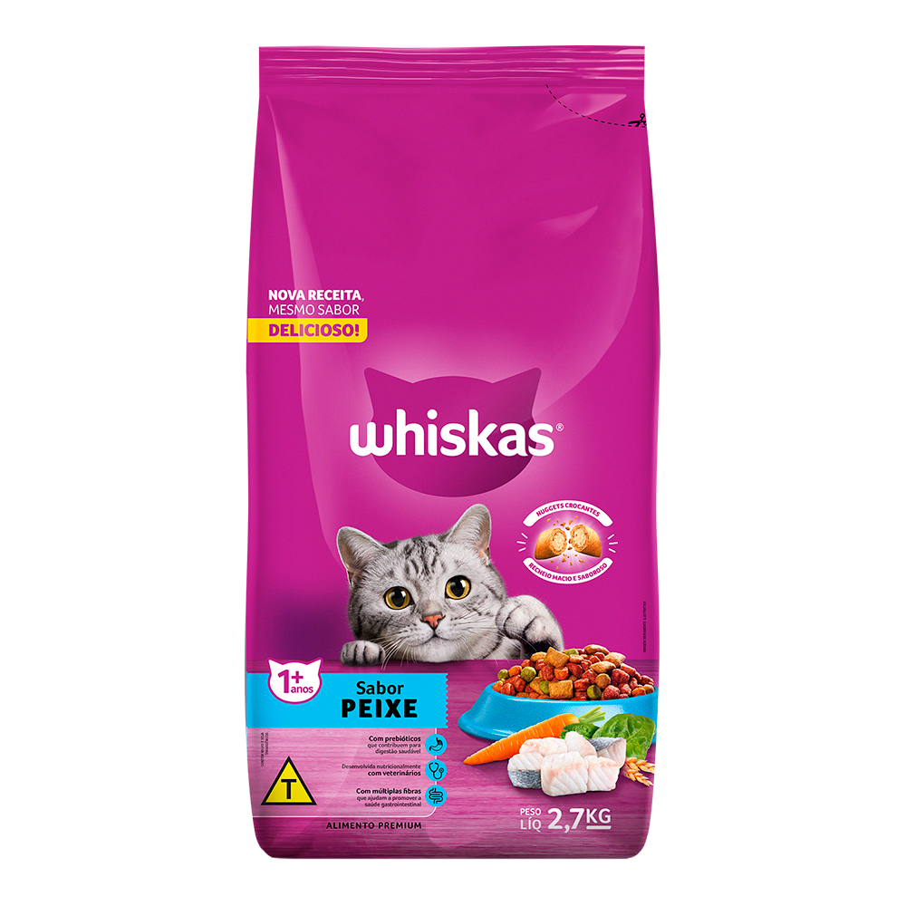 WHISKAS DRY ADULTO PEIXE 2,7KG