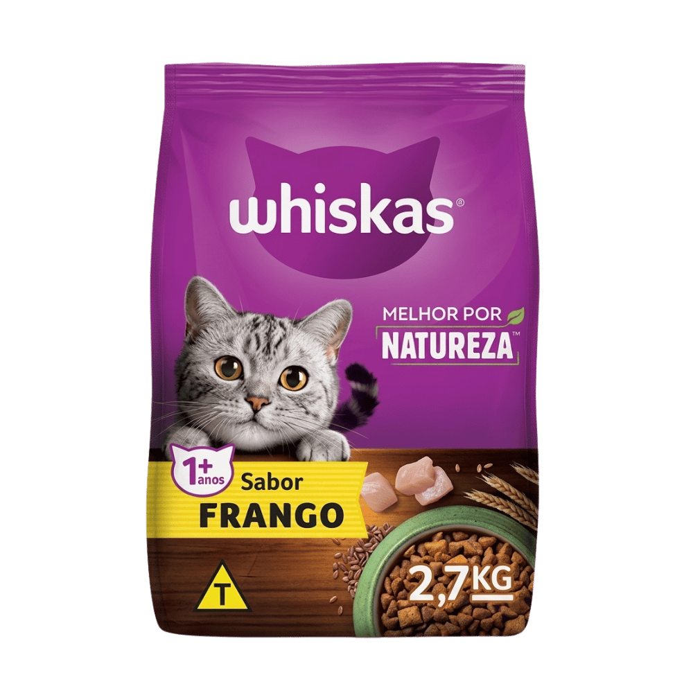 WHISKAS DRY ADULTOS FRANGO MP NATUREZA 2,7KG