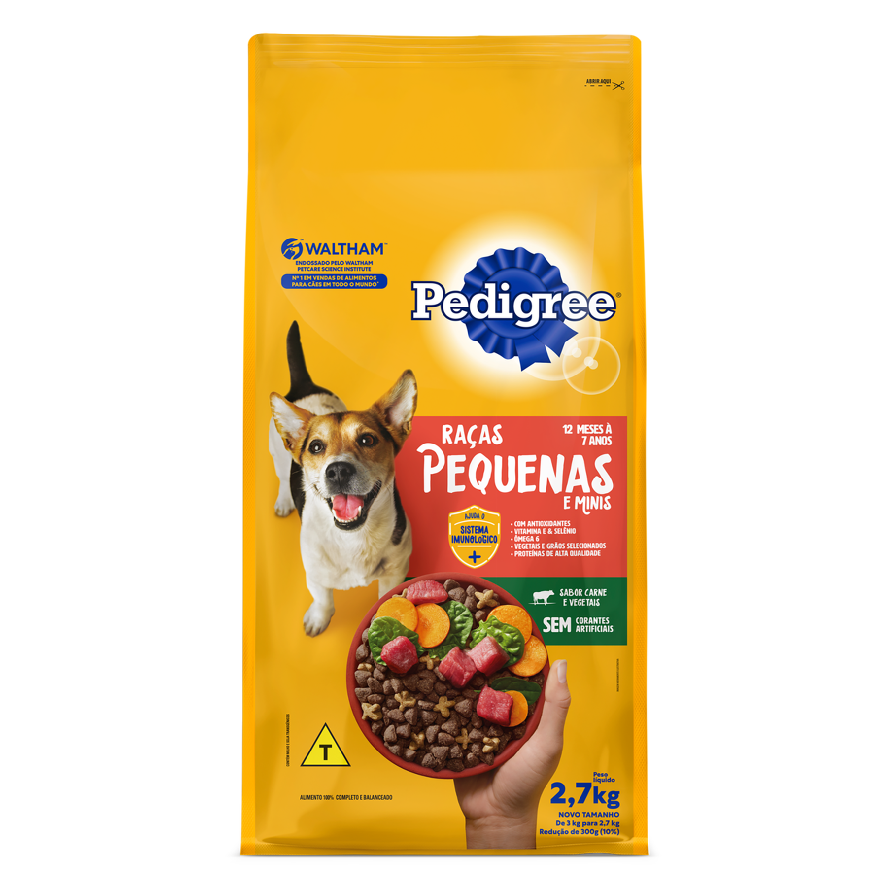 PEDIGREE DRY ADULTOS RAÇAS PEQUENAS CARNE 2,7KG