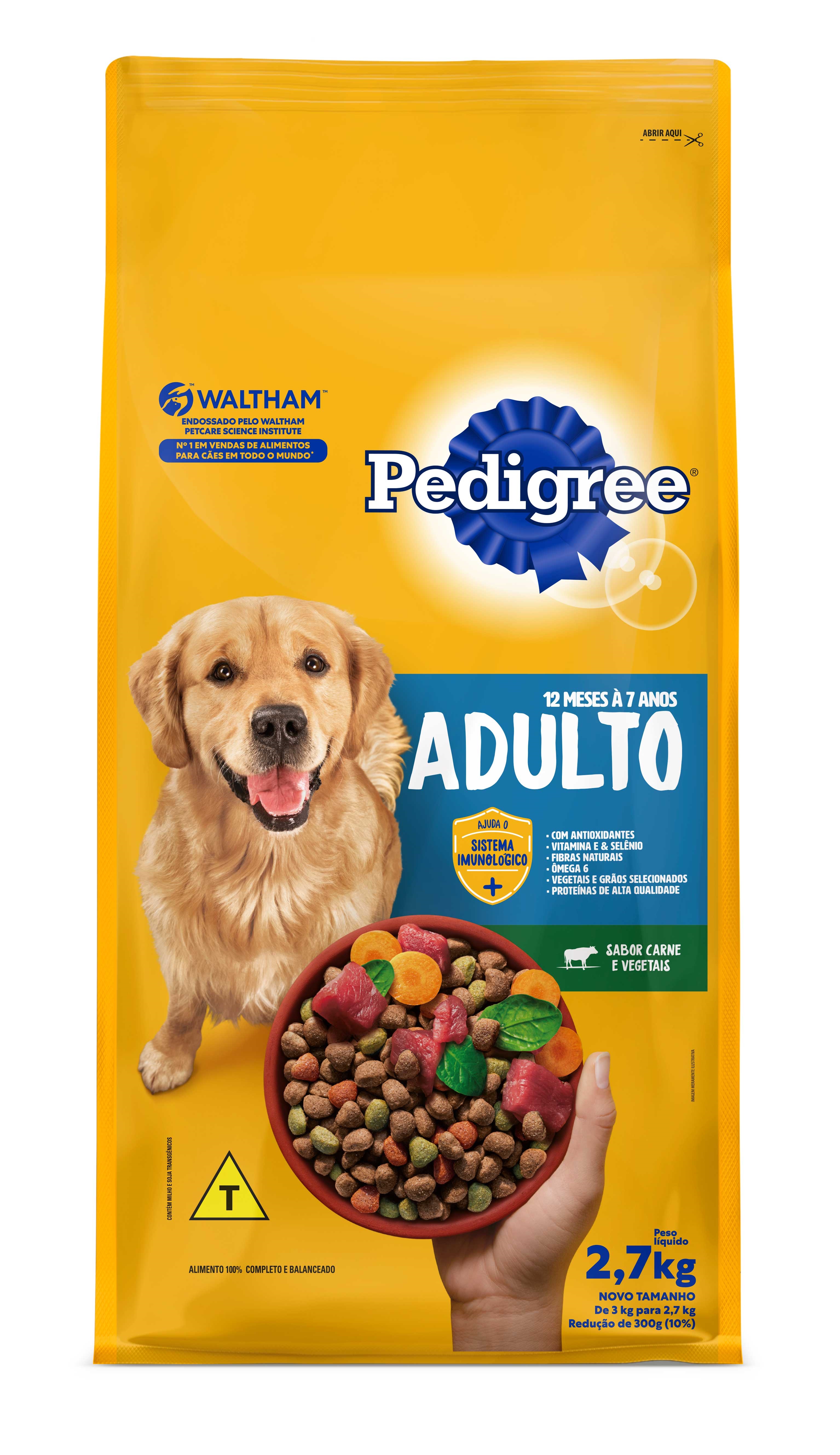PEDIGREE DRY ADULTOS CARNE FRANGO E CEREAIS 2,7KG