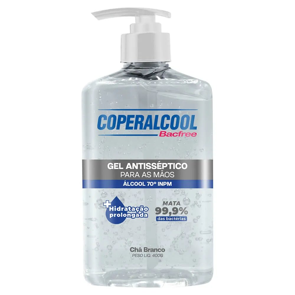 ÁLCOOL GEL COPERALCOOL HIGIENIZANTE CHÁ BRANCO 400GR