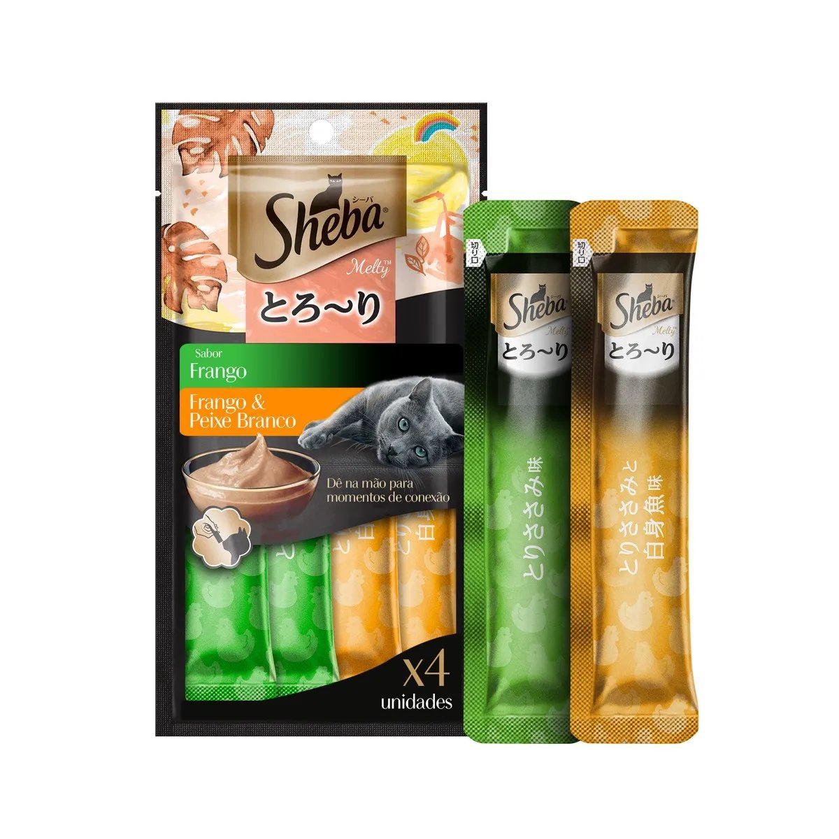 SHEBA SACHÊ FRANGO E PEIXE BRANCO 4X12G