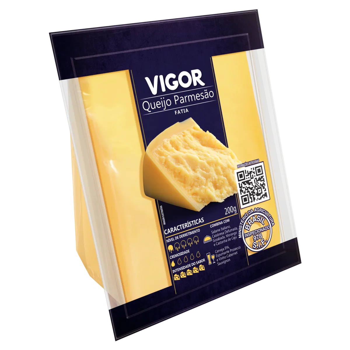 QUEIJO PARMESÃO FATIADO VIGOR 200G