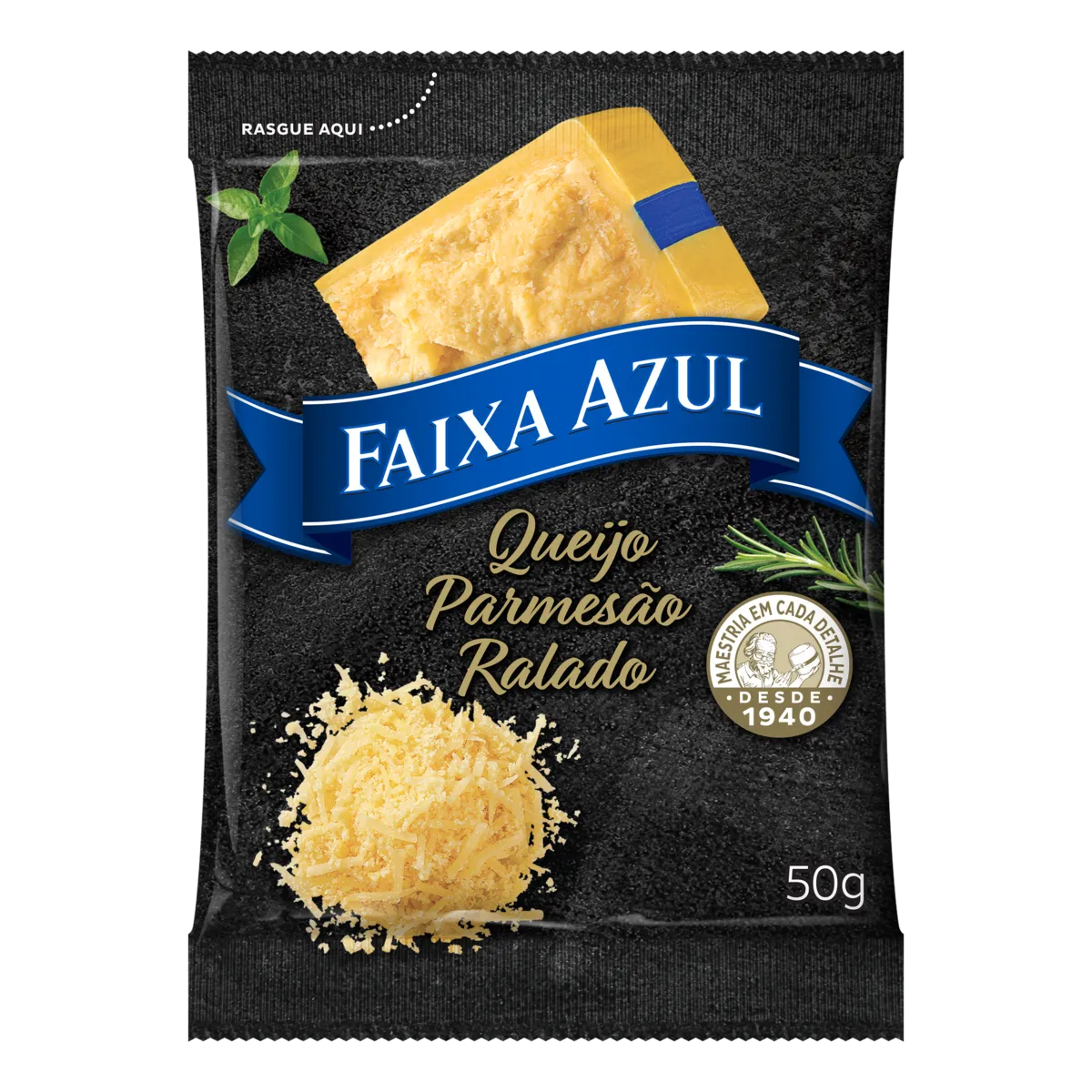 QUEIJO PARMESAO RALADO FAIXA AZUL 50G