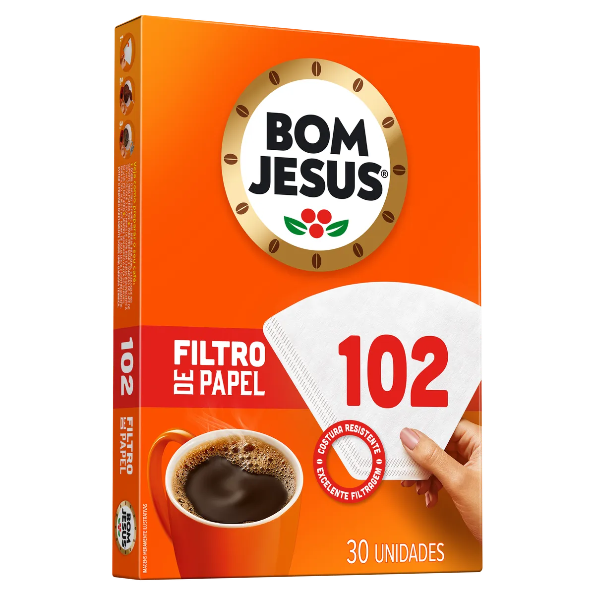 FILTRO DE PAPEL BOM JESUS 102 COM 30 UND