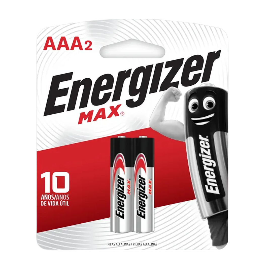 PILHA ENERGIZER MAX ALCALINA AAA PALITO COM 2  UND