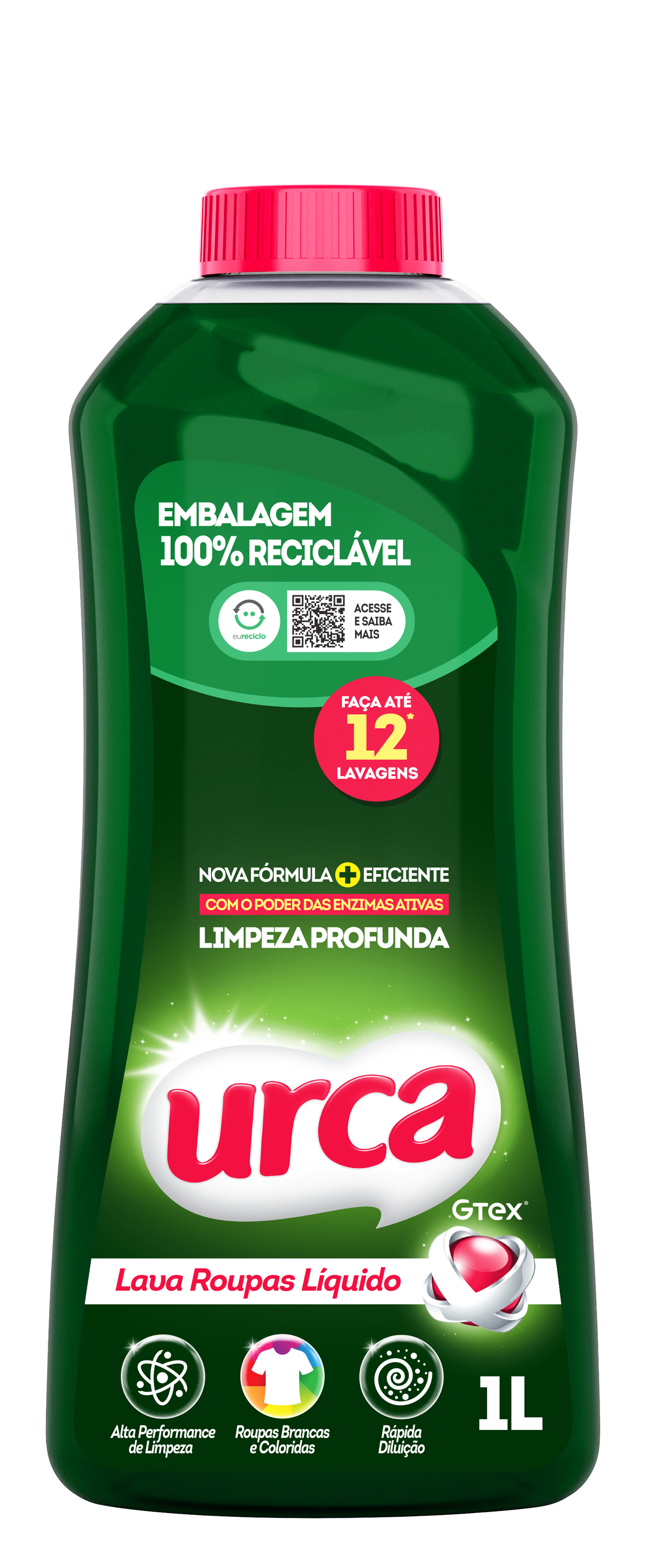 LAVA ROUPAS LÍQUIDO URCA VERDE 1L