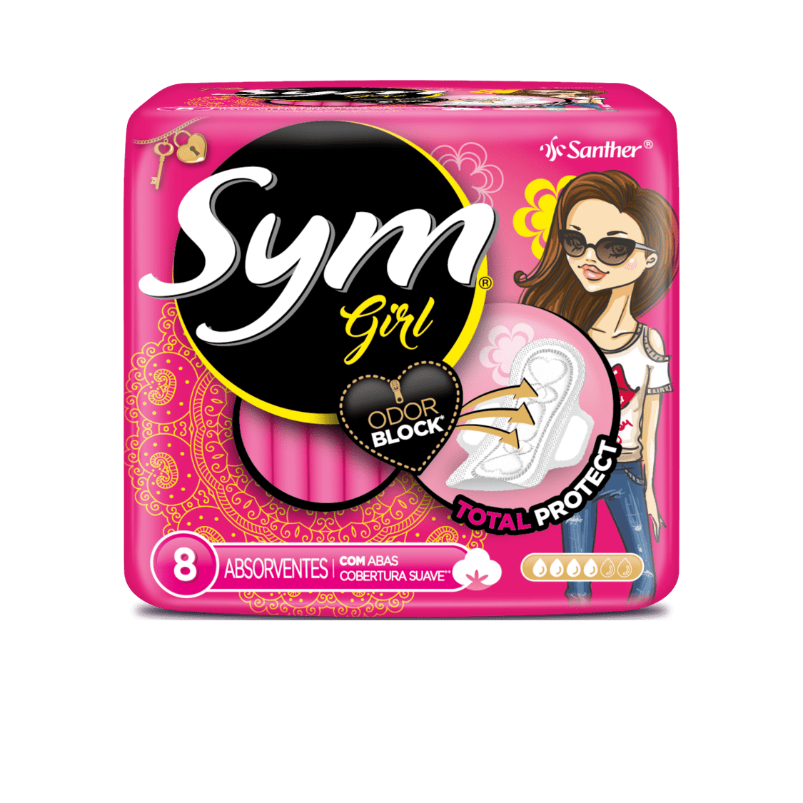 *ABS.SYM C/ABAS 1X8 COB.SUAVE GIRL AGA18