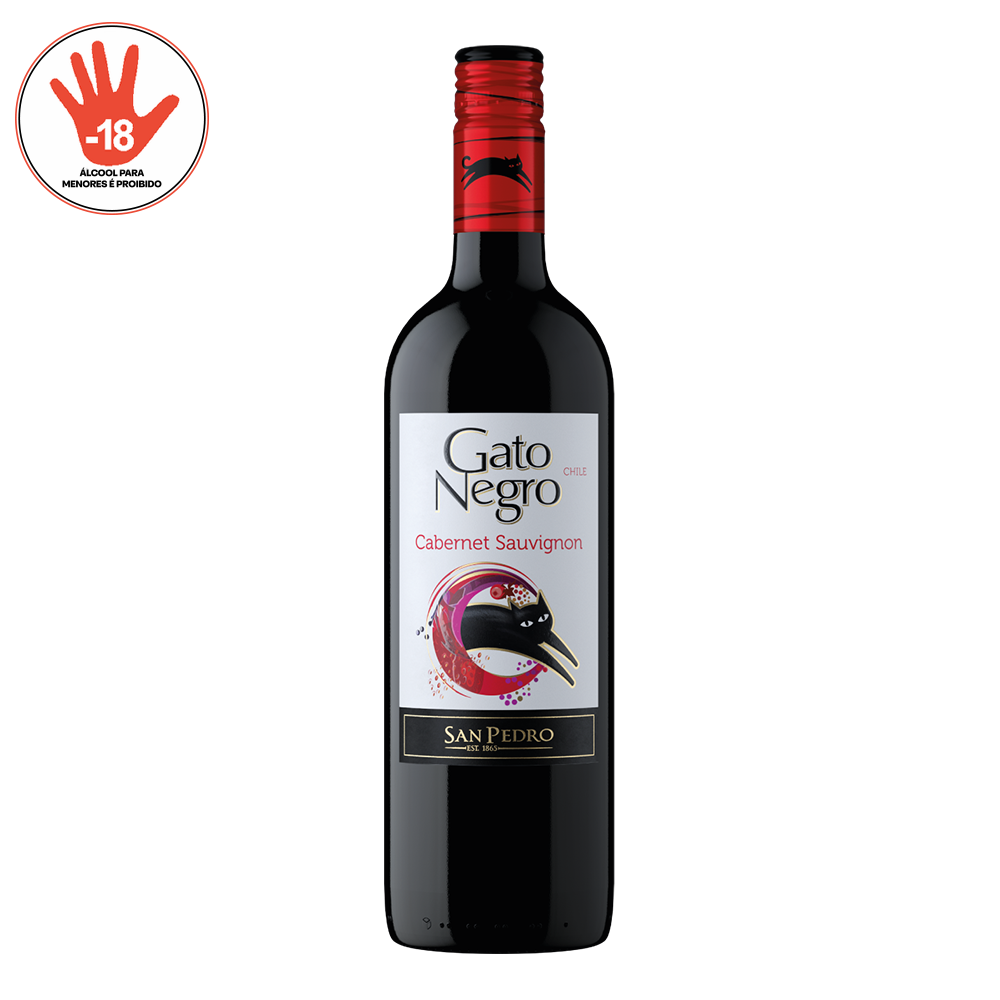 VINHO TINTO CHILENO GATO NEGRO CABERNET SAUVIGNON 750ML