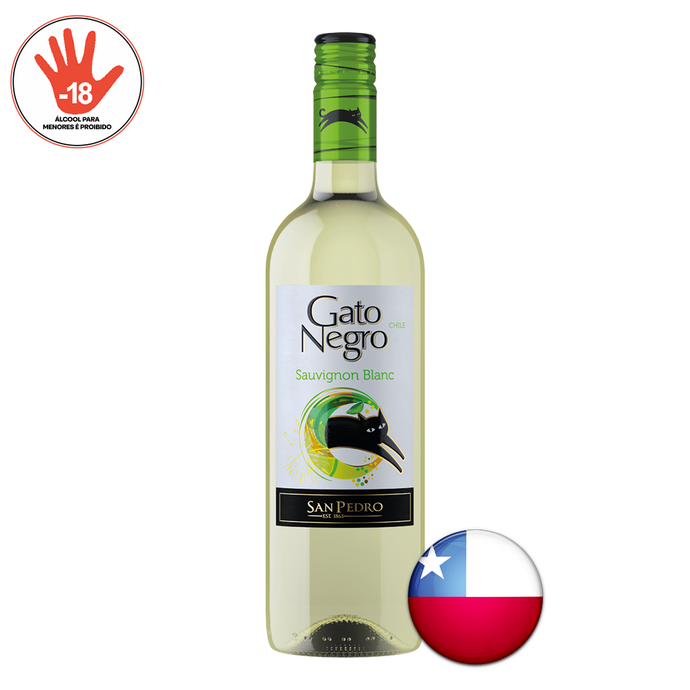VINHO BRANCO CHILENO GATO NEGRO SAUVIGNON BLANC 750ML