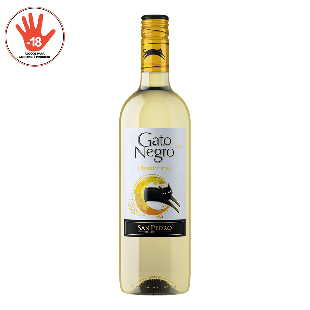 VINHO BRANCO CHILENO GATO NEGRO CHARDONNAY 750ML