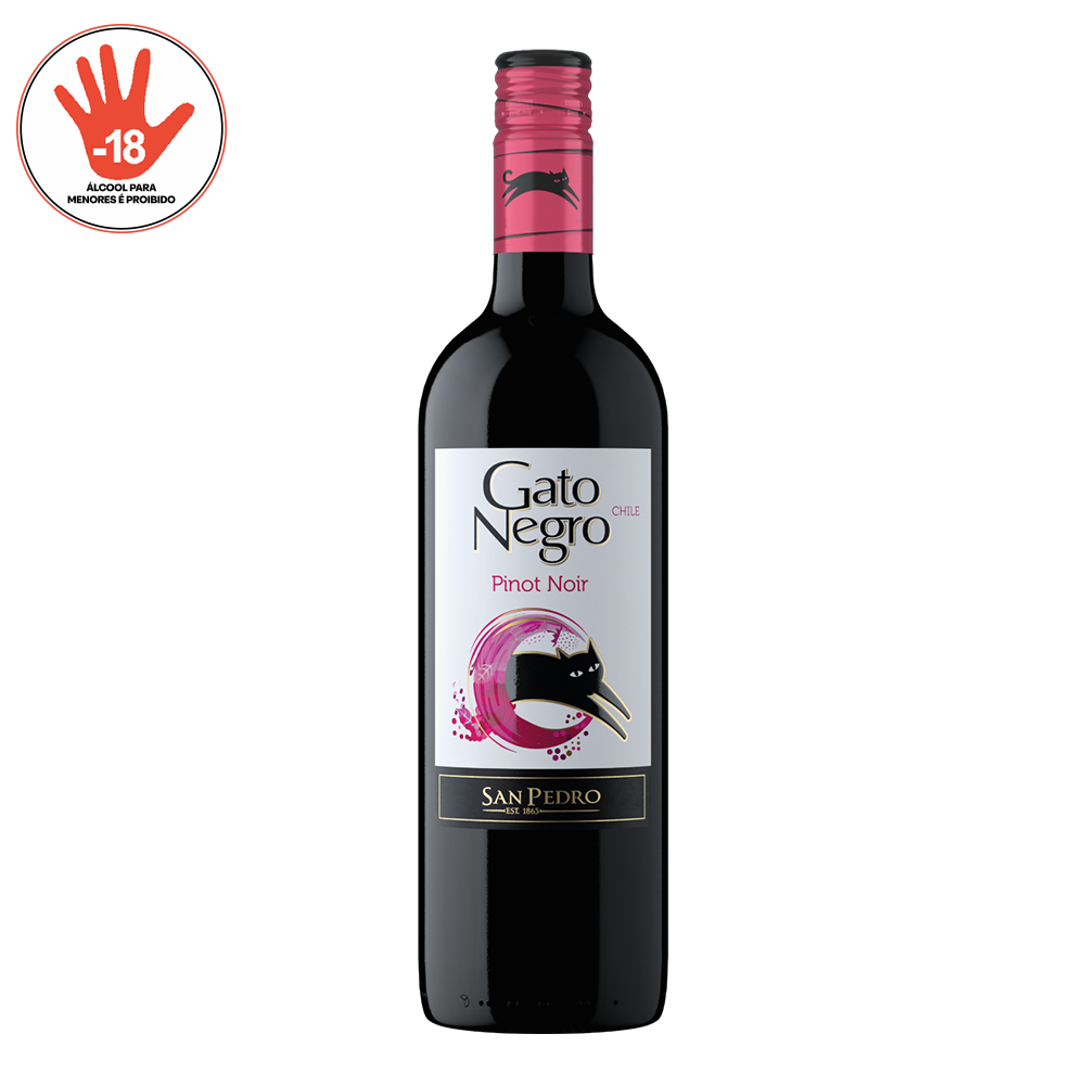 VINHO TINTO CHILENOGATO NEGRO CARMENERE 750ML