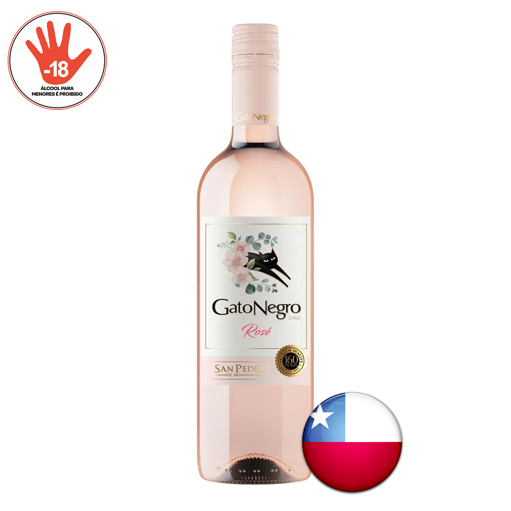 VINHO CHILENO GATO NEGRO CABERNET SAUVIGNON ROSÉ 750ML