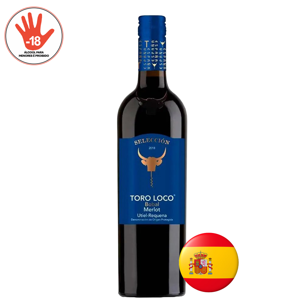 VINHO TINTO TORO LOCO BOBAL MERLOT 750ML